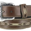 Nocona Men's Roughout Overlay Western Belt