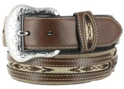 Nocona Men's Roughout Overlay Western Belt