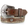 Nocona Men's Hair-On-Hide Star Concho Belt