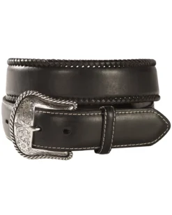 Nocona Men's Top Hand Lace Edge Concho Western Belt