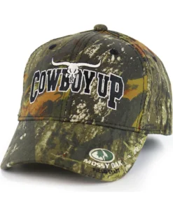 Cowboy Up Men's Camo Print Ball Cap