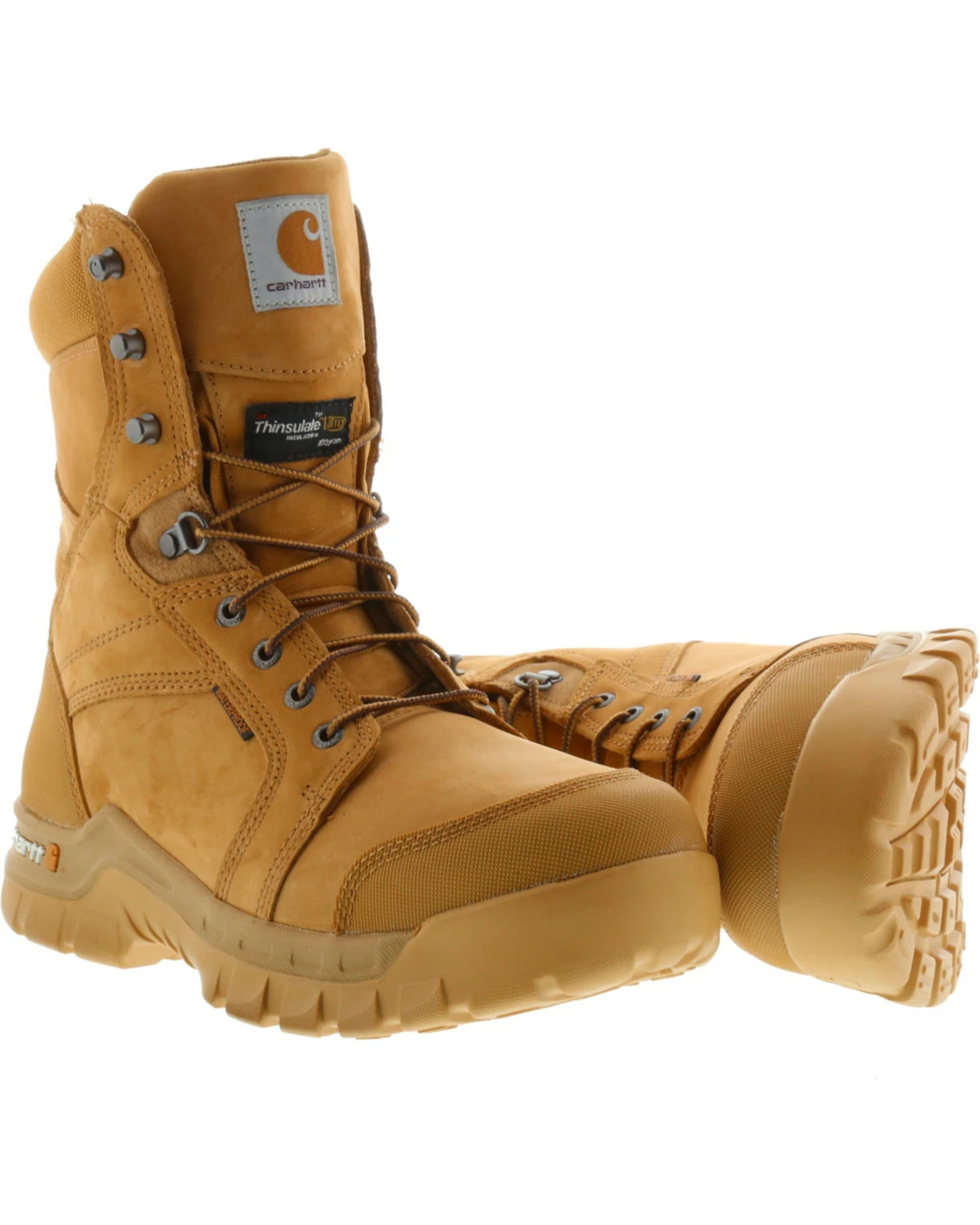 Carhartt Men's 8" Waterproof Insulated Rugged Flex Work Boots - Round Toe - Image 2