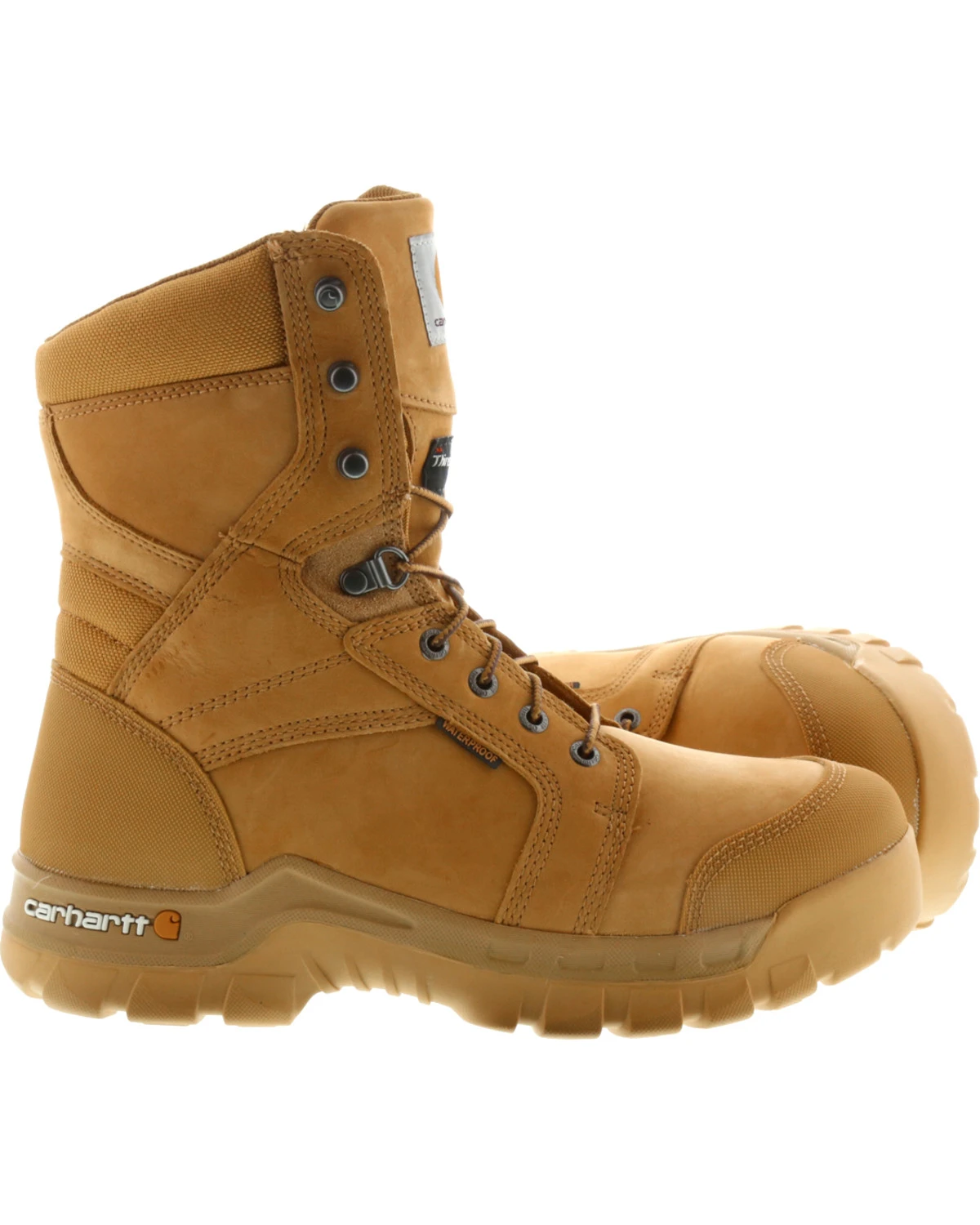 Carhartt Men's 8" Waterproof Insulated Rugged Flex Work Boots - Round Toe - Image 3
