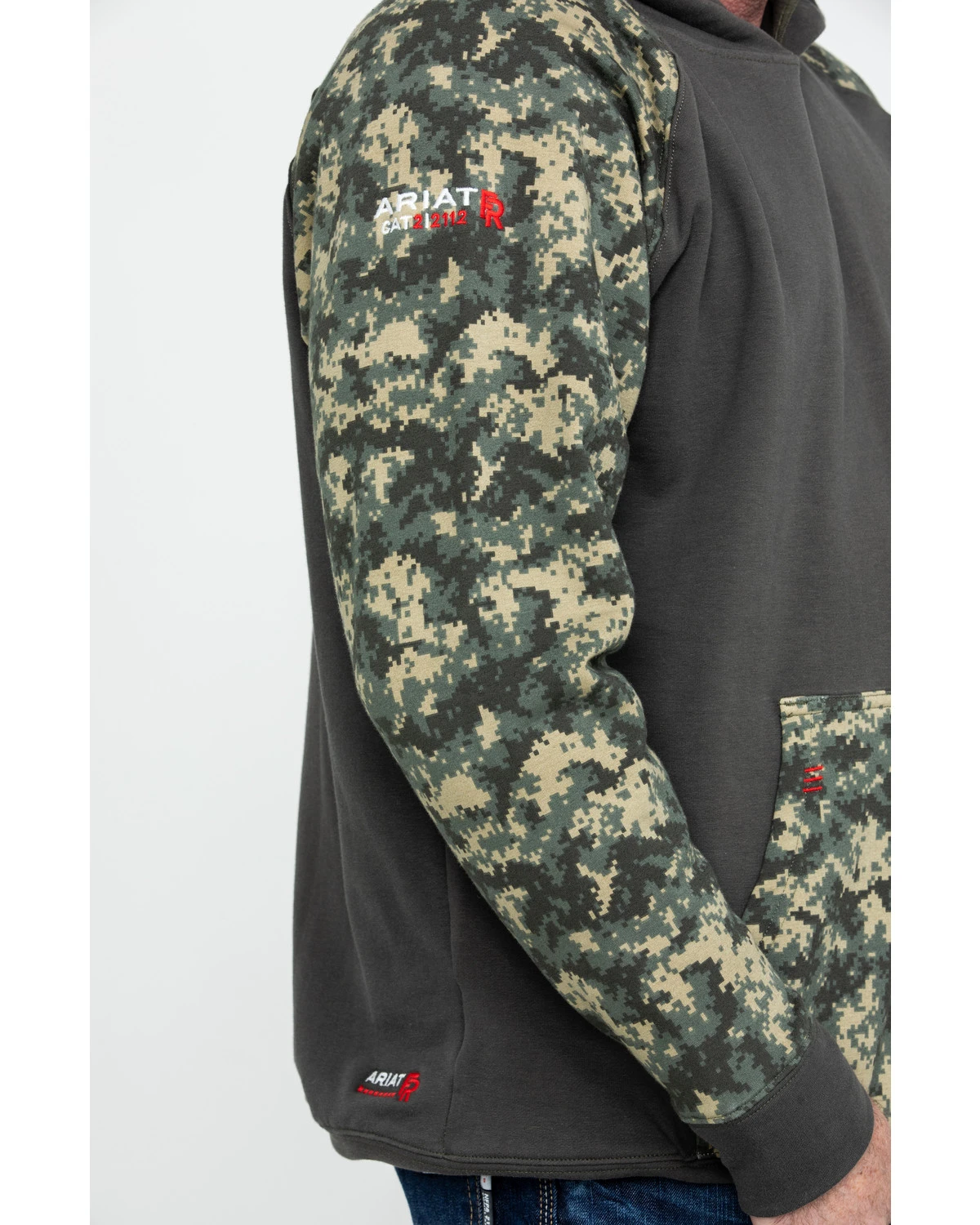 Ariat Men's FR Durastretch Camo Patriot Work Hooded Sweatshirt - Image 4