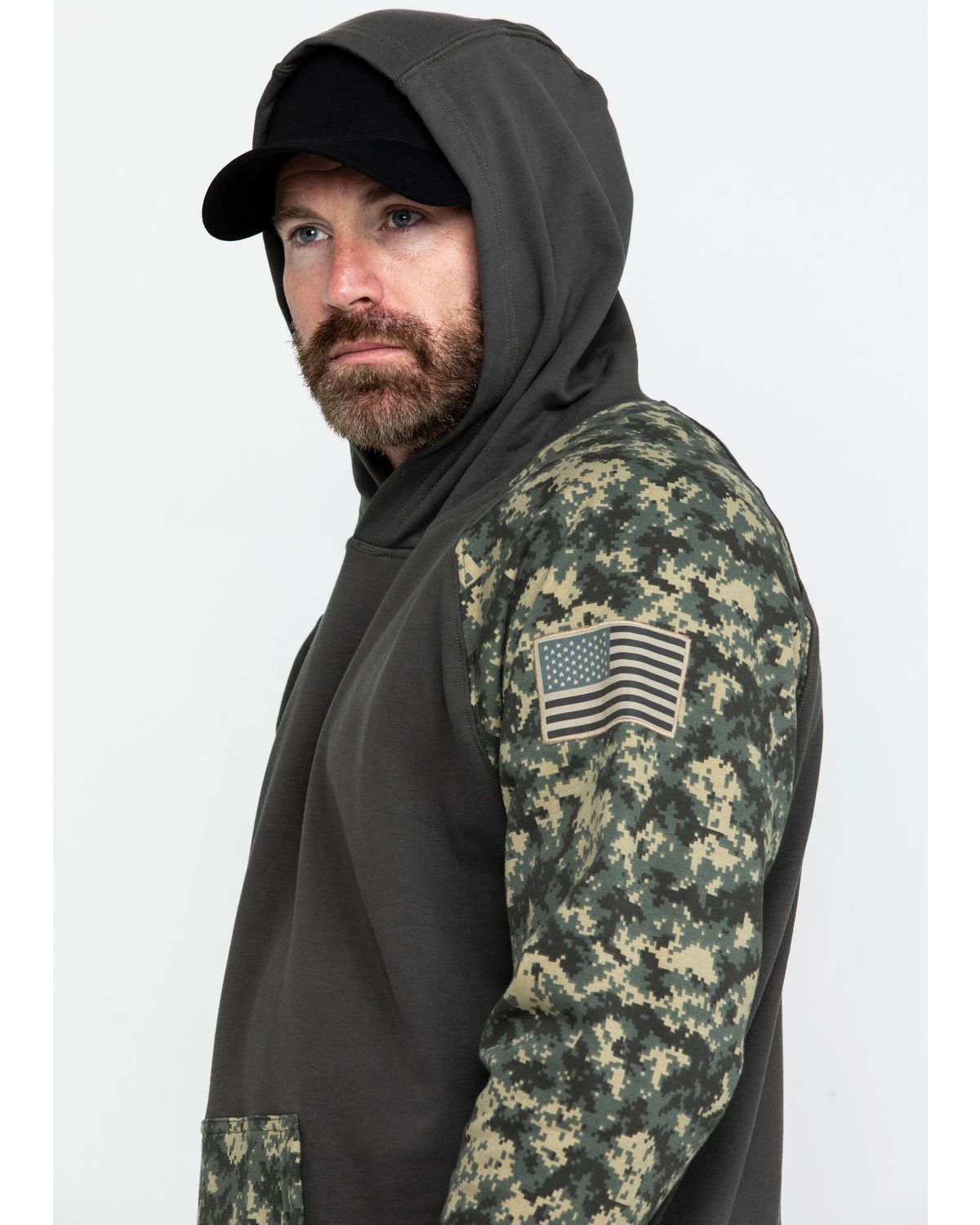 Ariat Men's FR Durastretch Camo Patriot Work Hooded Sweatshirt - Image 5