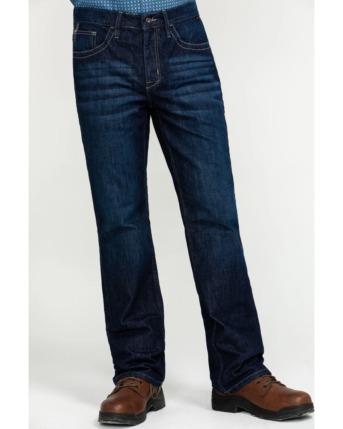Cody James Men's FR Millikin Dark Slim Bootcut Work Jeans - Image 2