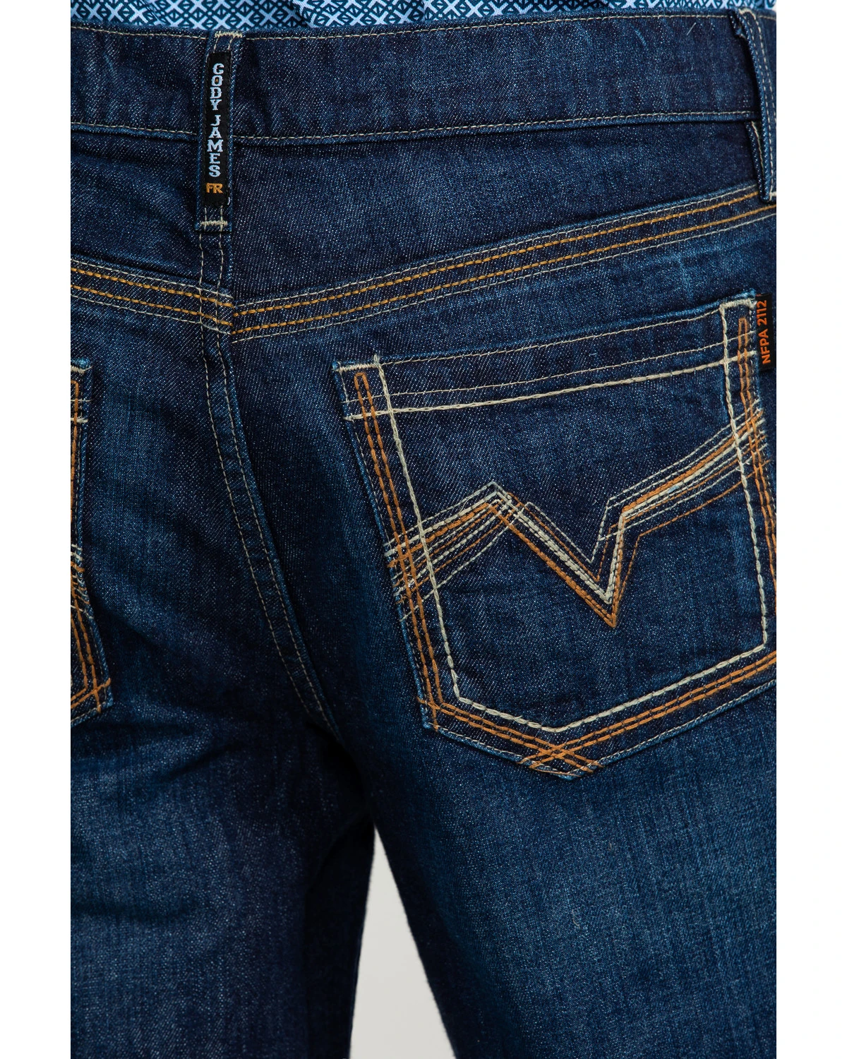 Cody James Men's FR Millikin Dark Slim Bootcut Work Jeans - Image 4
