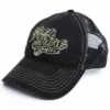 Moonshine Spirit Men's White On Black Logo Print Mesh Ball Cap