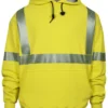 National Safety Apparel Men's FR Vizable Hi-Vis Waffle Weave Hooded Work Sweatshirt - Tall