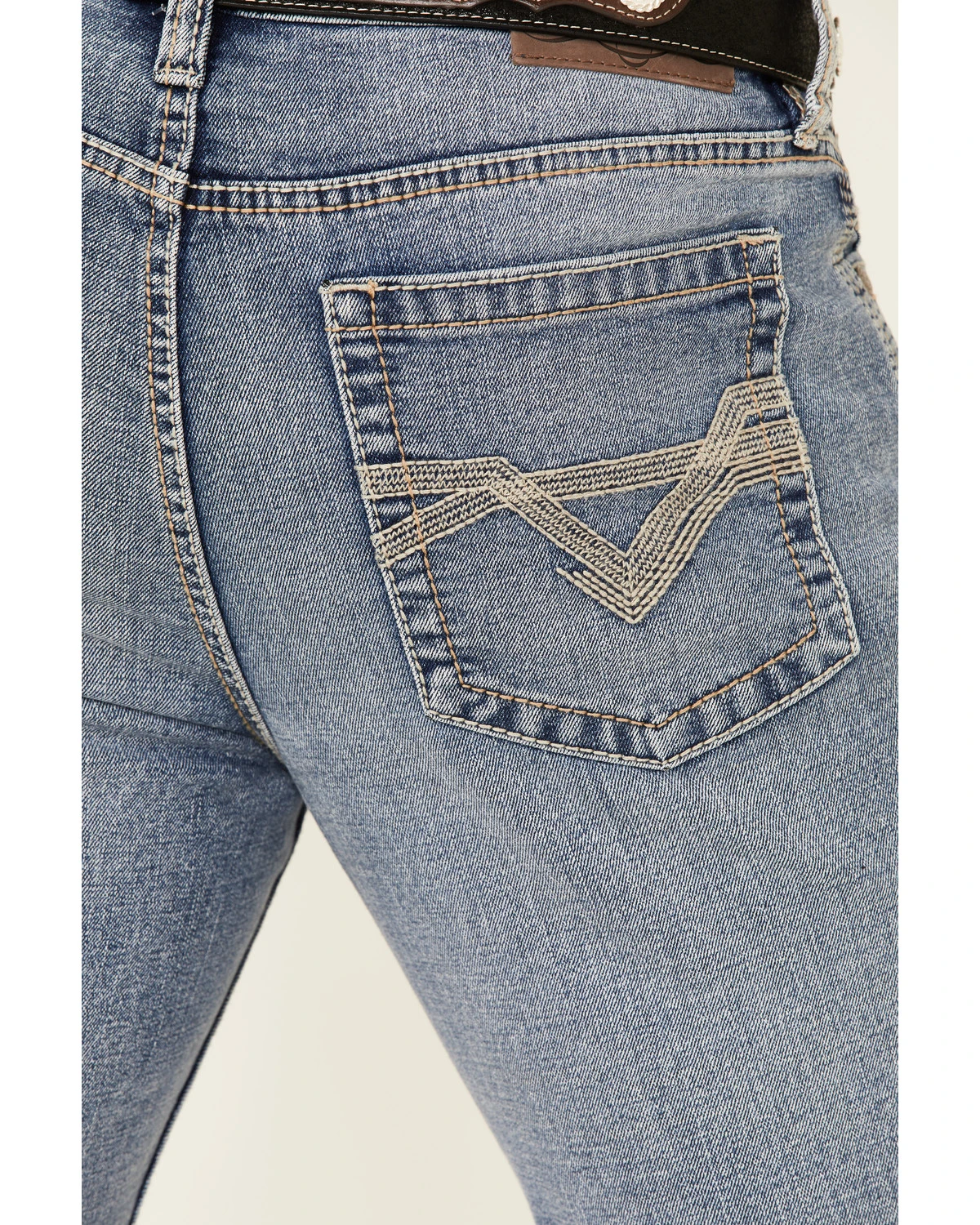 Cody James Men's Mustang Light Wash Stretch Slim Straight Jeans - Image 4