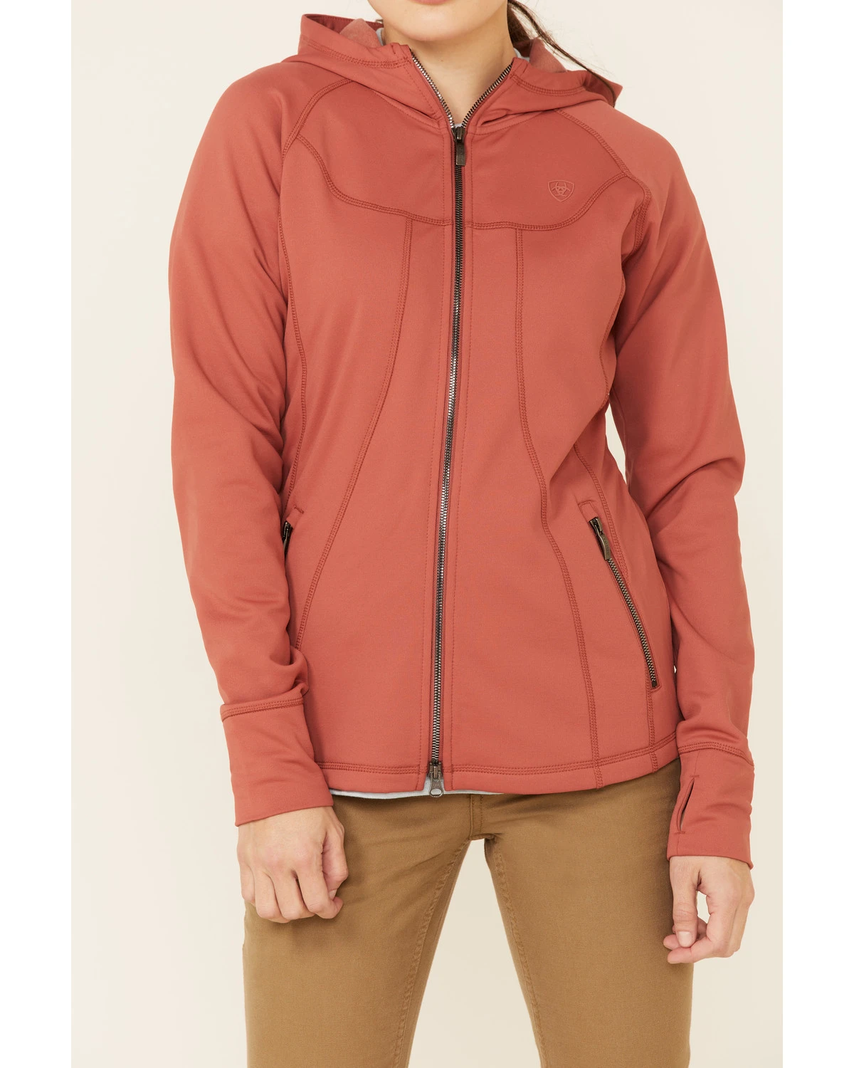 Ariat Women's Marsala Attain Thermal Zip-Front Hoodie - Image 3