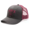 Hawx Men's Heather Black Logo Graphic Mesh-Back Ball Cap