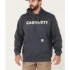 Carhartt Men's Loose Fit Midweight Logo Hooded Work Sweatshirt