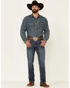 Cody James Men's Dark Wash Courtright Stretch Slim Straight Jeans