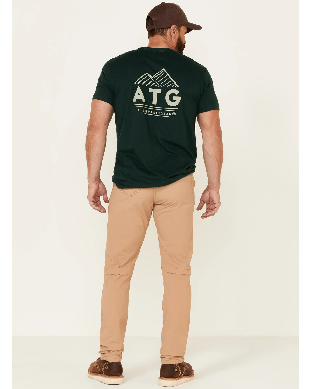 Wrangler ATG Men's All-Terrain Tiger Brown Convertible Trail Jogger Pants - Image 2