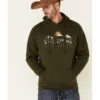 Tin Haul Men's Green Mountain Caps Logo Graphic Hooded Sweatshirt
