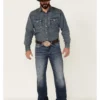 Cody James Men's Double Kicker Medium Dark Wash Stretch Relaxed Bootcut Jeans