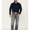 Cody James Men's Star Gazer Dark Wash Stretch Stackable Straight Leg Jeans