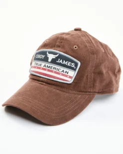 Cody James Men's Brown Corduroy True American Logo Patch Ball Cap