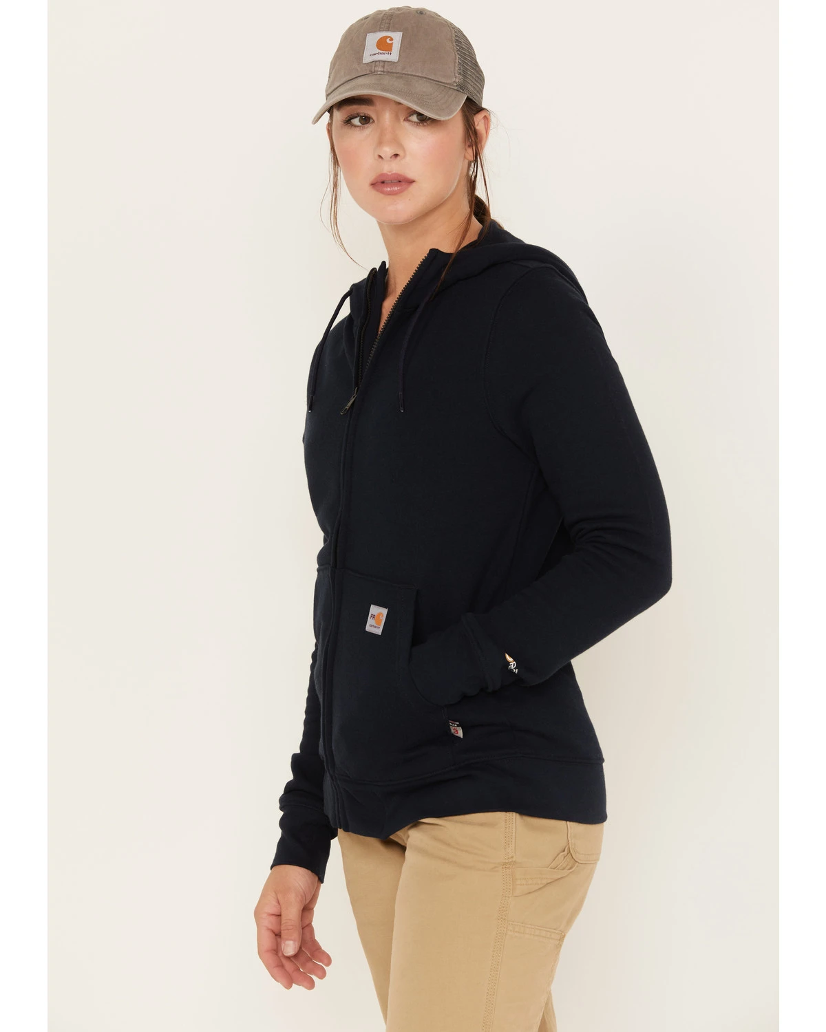 Carhartt Women's Force FR Relaxed Fit Zip Front Sweatshirt Work Hoodie - Image 2