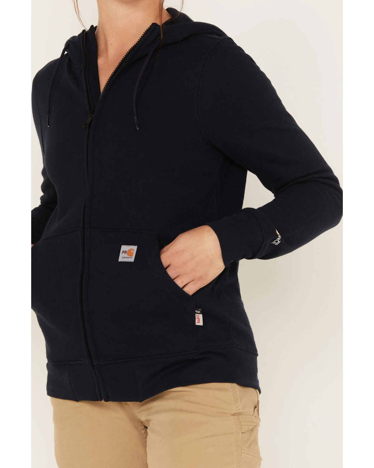 Carhartt Women's Force FR Relaxed Fit Zip Front Sweatshirt Work Hoodie - Image 3