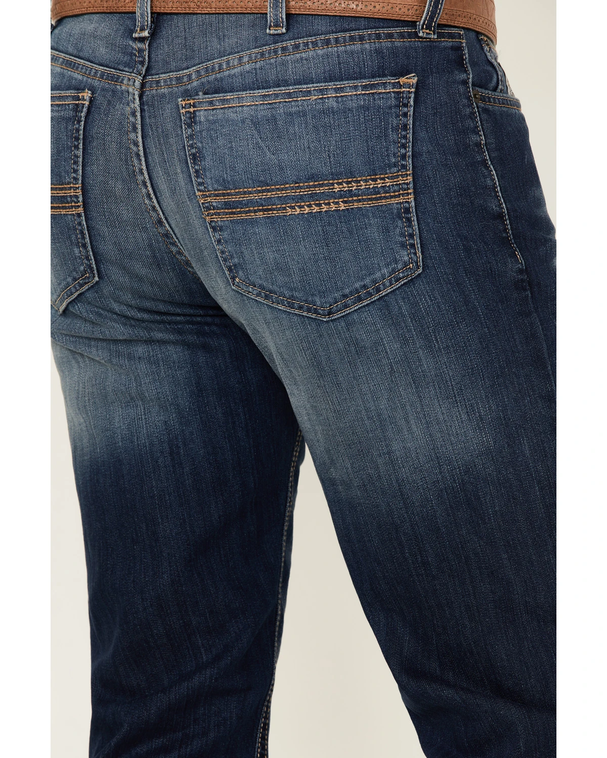 Cinch Men's Silver Label Medium Stonewash Performance Stretch Slim Straight Jeans - Image 4