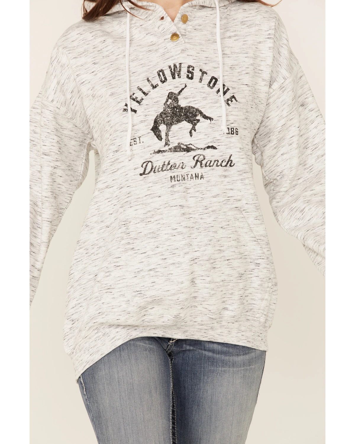 Paramount Network's Yellowstone Women's Bronco Graphic Hooded Pullover - Image 2