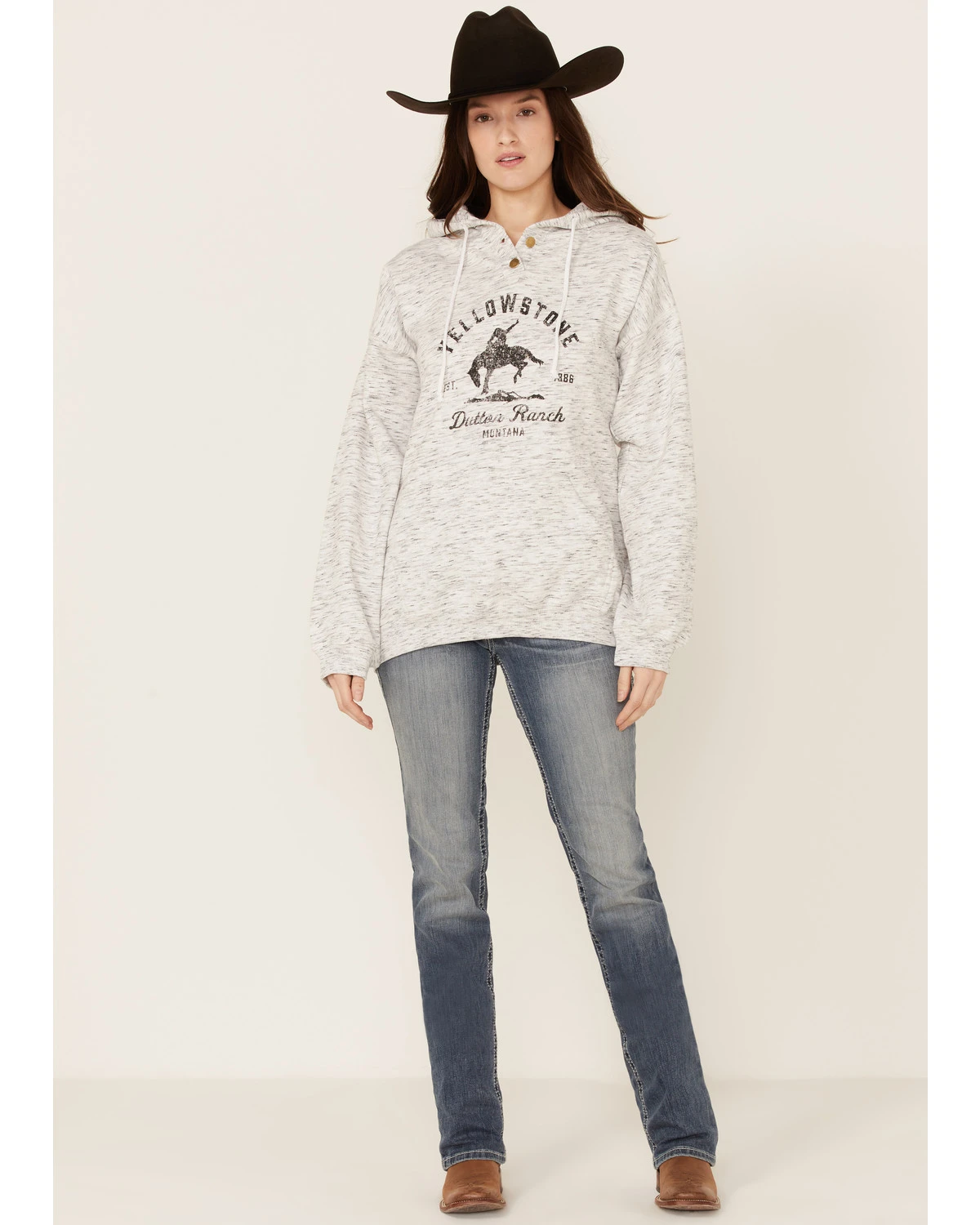 Paramount Network's Yellowstone Women's Bronco Graphic Hooded Pullover - Image 4