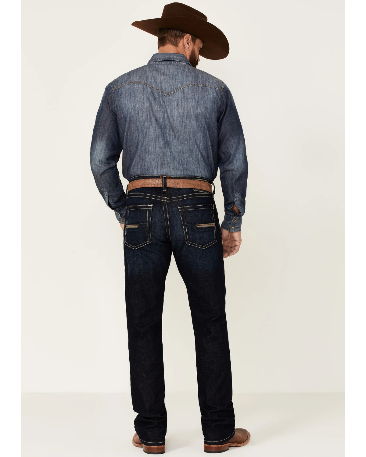 Ariat Men's M5 Newcastle Marshall Dark Wash Stretch Straight Leg Jeans - Image 3