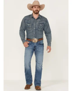Rock 47 By Wrangler Men's Bayshore Medium Stretch Slim Bootcut Jeans