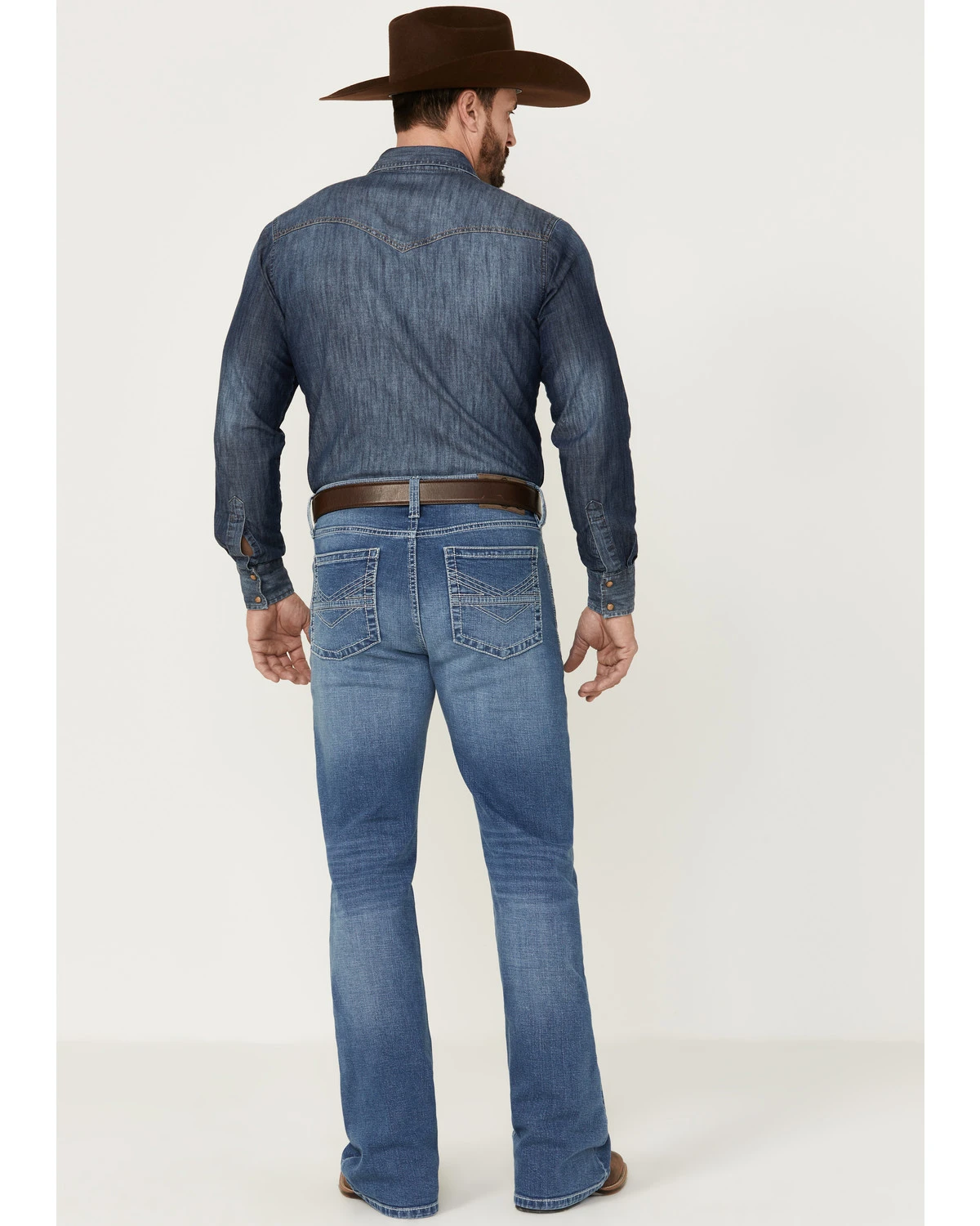 Cody James Men's Silverton Light Wash Stretch Relaxed Bootcut Jeans - Image 3