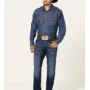 Wrangler 20X Men's Lagoon Dark Wash Vintage Slim Bootcut Jeans