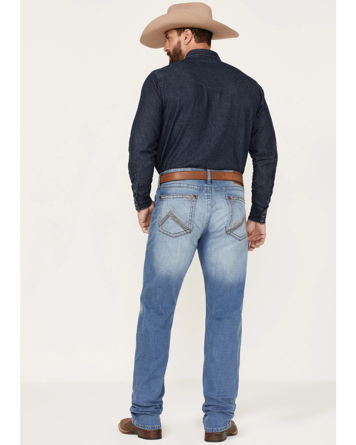 Rock 47 By Wrangler Men's Barlow Light Wash Slim Straight Jeans - Image 3