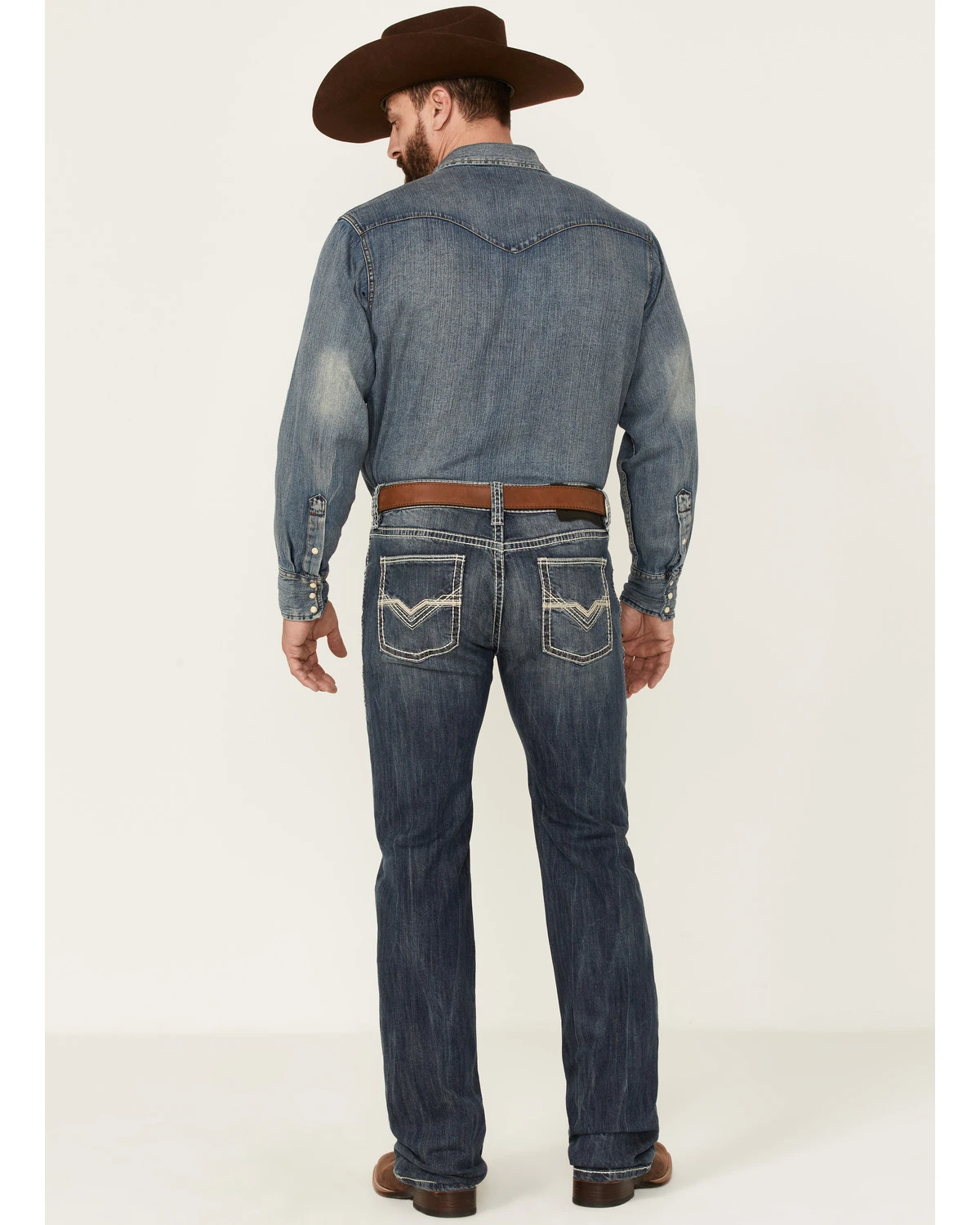 Rock & Roll Denim Men's Medium Vintage Pistol Stretch Regular Straight Jeans