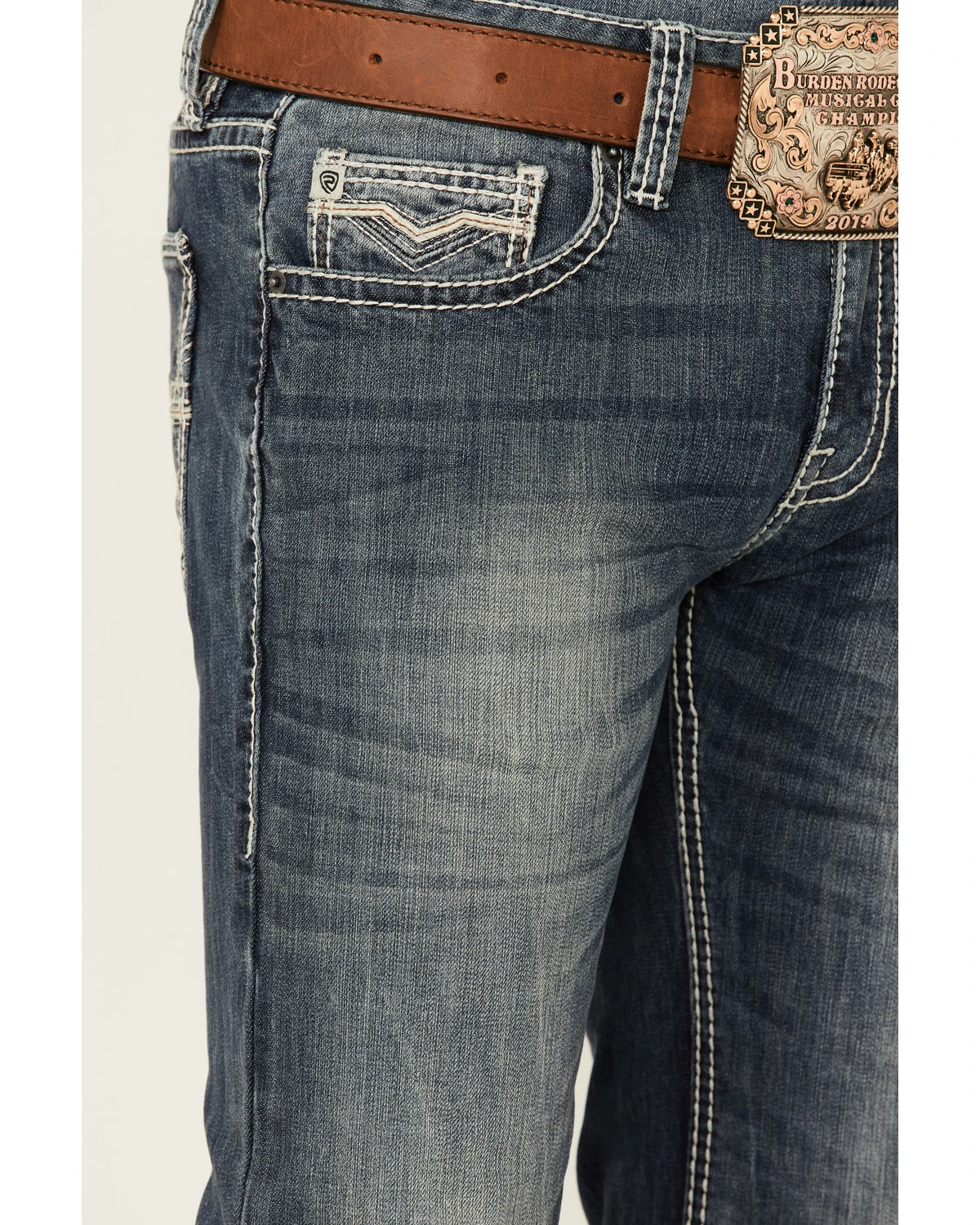 Rock & Roll Denim Men's Medium Vintage Pistol Stretch Regular Straight Jeans - Image 4
