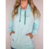 Kimes Ranch Women's Pique Sunrise Logo Hooded Pullover