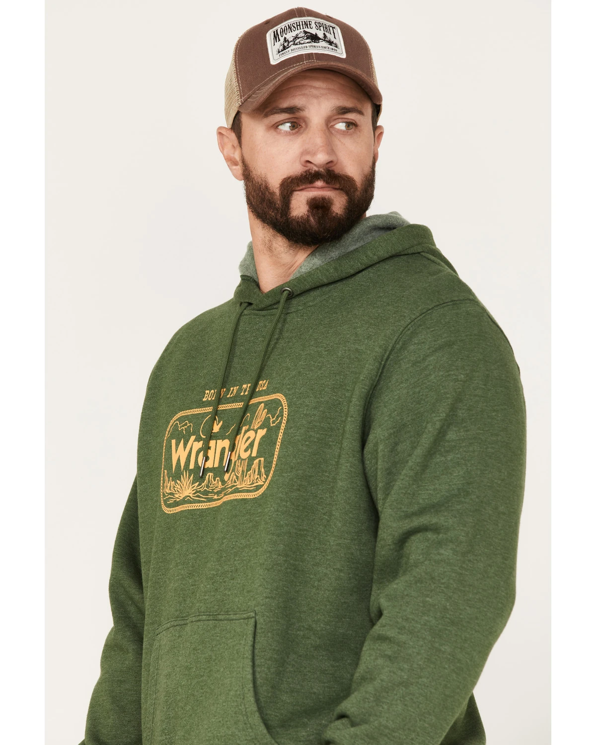 Wrangler Men's Heather Forest Crest Logo Graphic Hooded Sweatshirt - Image 2