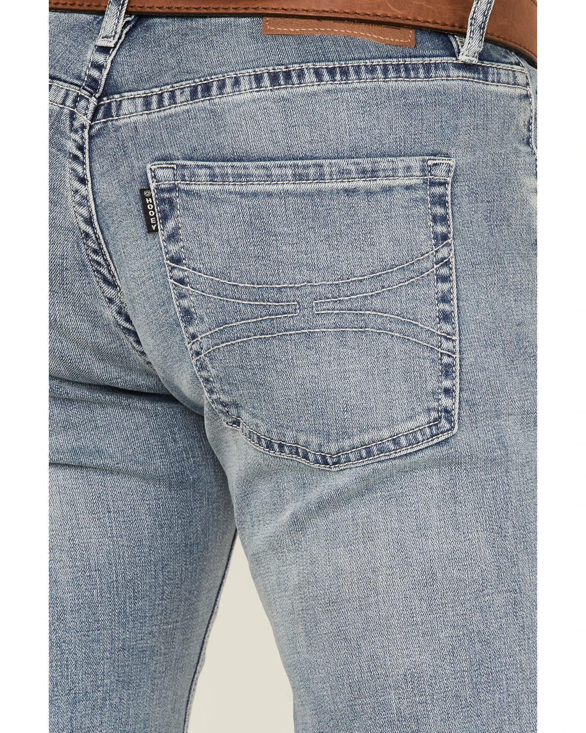 Rock & Roll Denim Men's Hooey Light Vintage Wash Revolver Stretch Slim Straight Jeans - Image 2