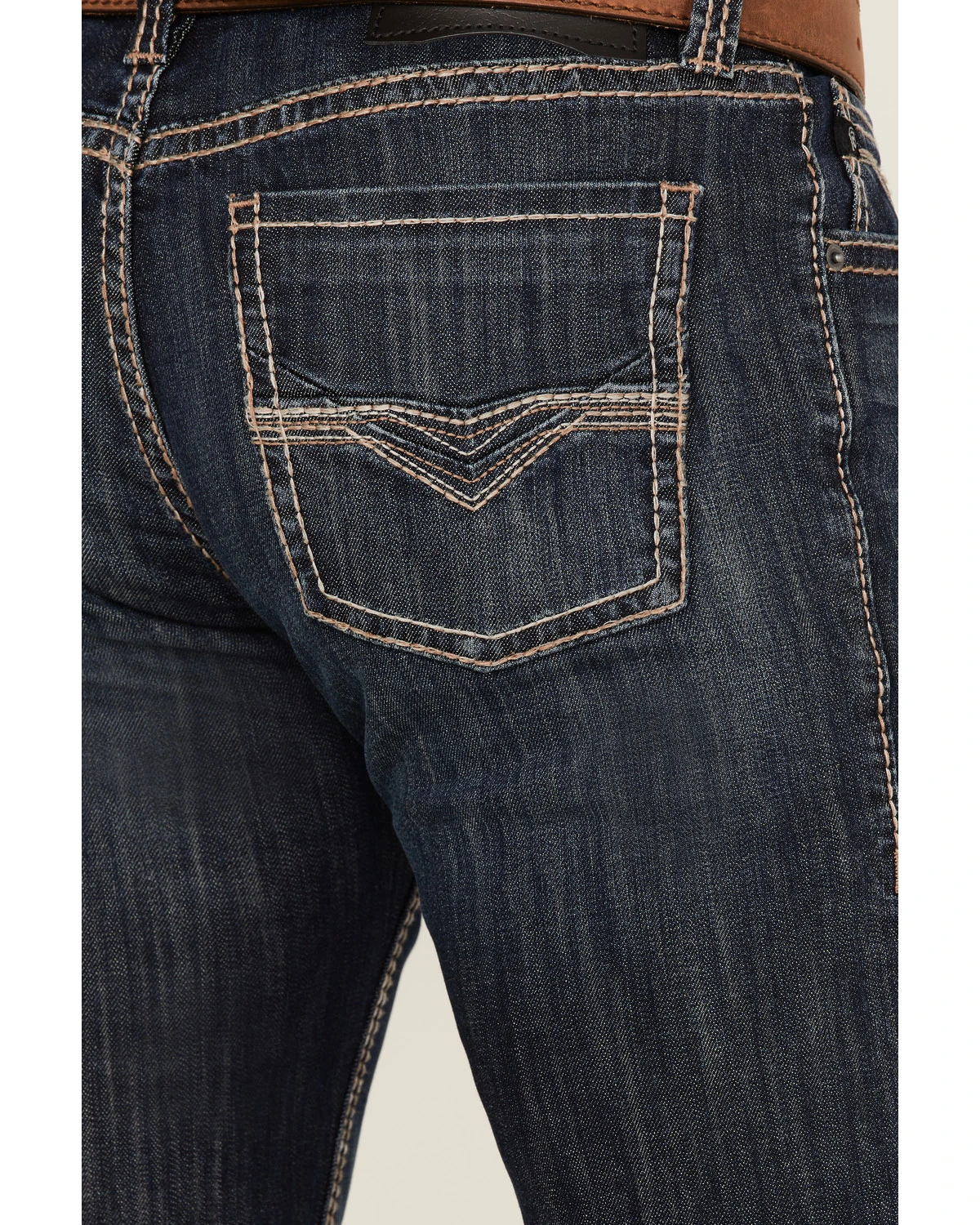 Rock & Roll Denim Men's Revolver Dark Wash Stretch Slim Straight Jeans - Image 2