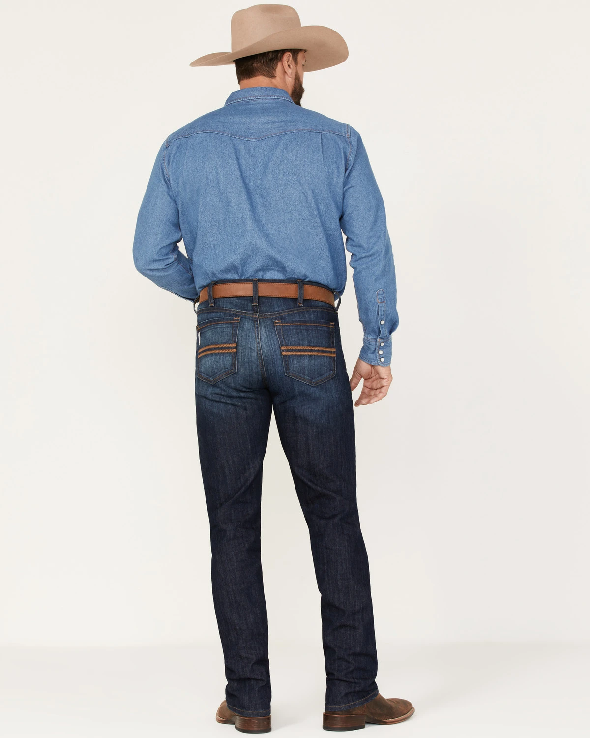 Cinch Men's Silver Label Dark Wash Slim Straight Performance Jeans - Image 3