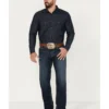 Cinch Men's Grant Dark Stonewash Relaxed Bootcut Stretch Performance Jeans
