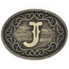 Montana Silversmiths Filigree Initial J Belt Buckle