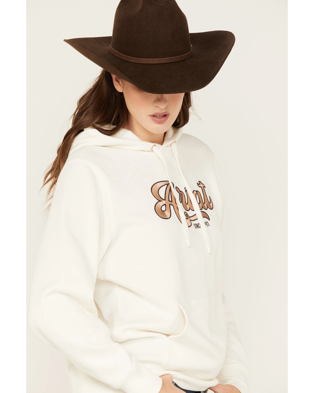 Ariat Women's Metallic Embroidered Logo Hoodie - Image 2