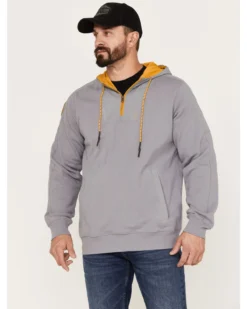 Brothers & Sons Men's French Terry Anorak 1/4 Zip Hooded Pullover