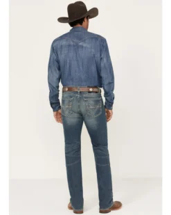 Rock & Roll Denim Men's Revolver Medium Vintage Wash Slim Straight Reflex Denim Jeans