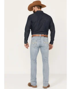 Rock & Roll Denim Men's Revolver Light Vintage Wash Slim Straight Reflex Denim Jeans