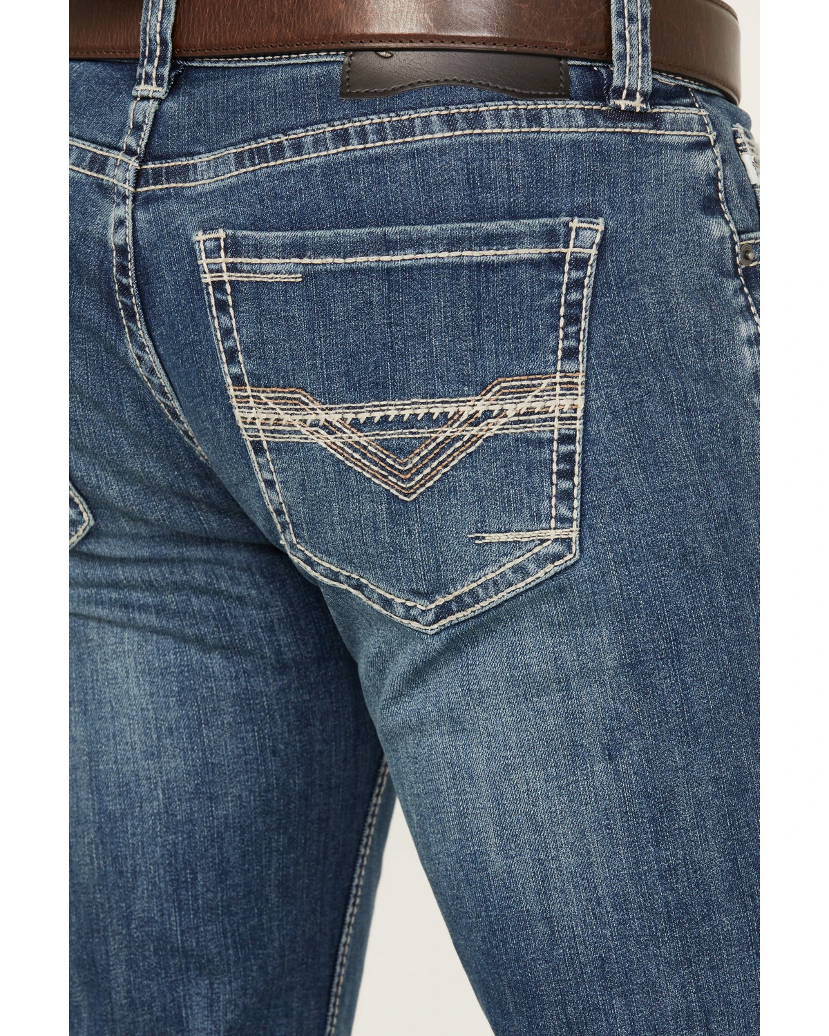 Rock & Roll Denim Men's Pistol Medium Vintage Wash Bootcut Reflex Denim Jeans - Image 2