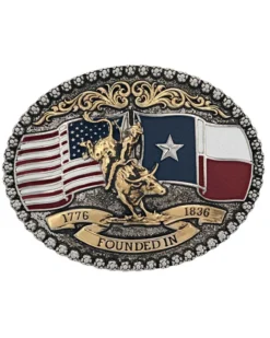 Montana Silversmiths Texas 1836 Attitude Belt Buckle