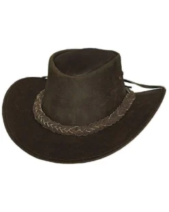 Bullhide Kids' Cedar Grove Leather Outback Hat
