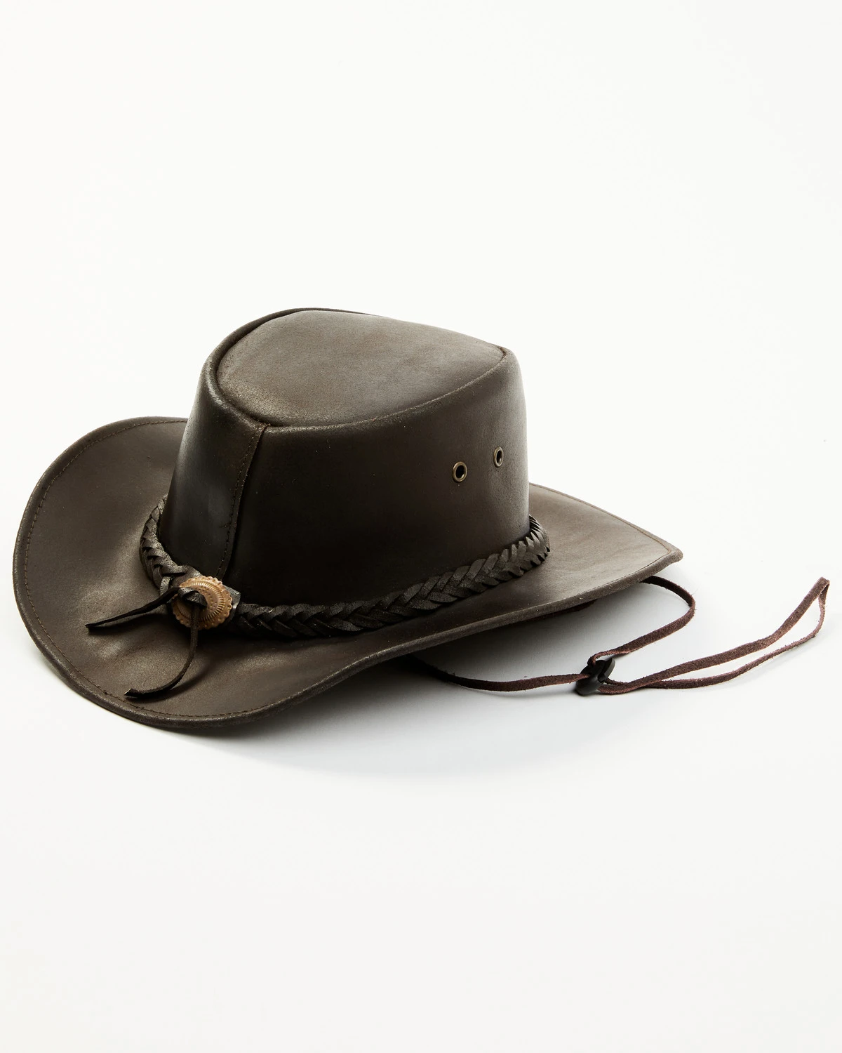 Bullhide Kids' Cedar Grove Leather Outback Hat - Image 2